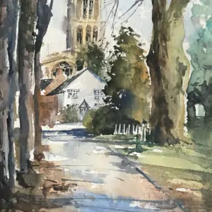 Church Walk Melton Mowbray Original Watercolour