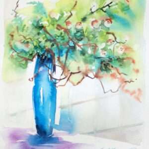 Sketchbook Flowers 1 Oriental Blue