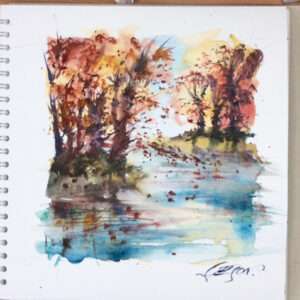 Jour 2 Sketchbook Challenge Rivière calme