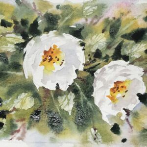 Loose Beginners White Floral Moments